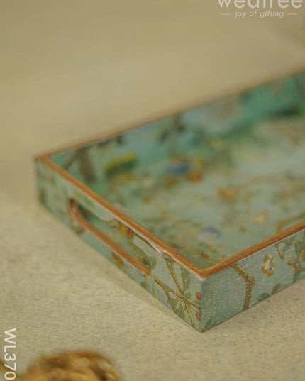 Digital Printed Peacock Tray - 13 X 7 Wl3707 Wooden Trays
