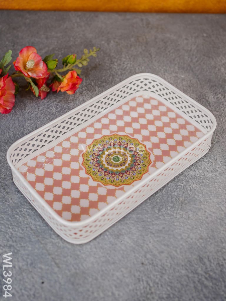 Floral Design Tray with White Frame - WL3984 – Wedtree