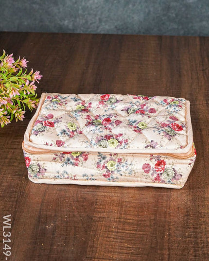 Floral Designed Jewel Pouch (9.5X6)- Wl3149 Pink Organizers