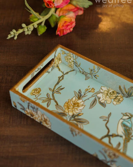 Floral Digital Tray - Wl3916 Wooden Trays