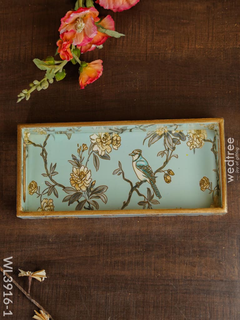 Floral Digital Tray - Wl3916 Wooden Trays