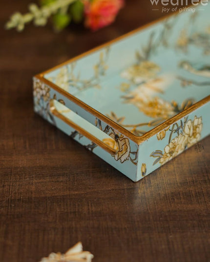 Floral Digital Tray - Wl3916 Wooden Trays