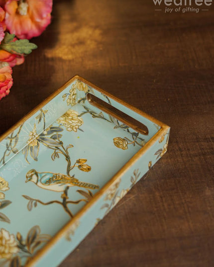 Floral Digital Tray - Wl3916 Wooden Trays