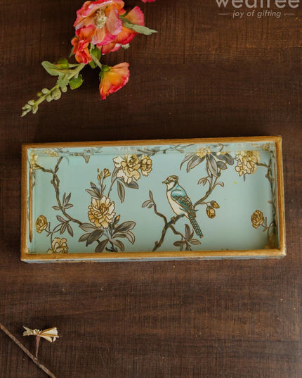Floral Digital Tray - Wl3916 Wooden Trays