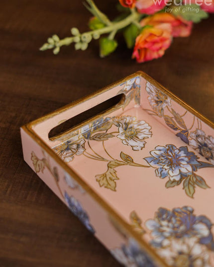 Floral Digital Tray - Wl3916 Wooden Trays