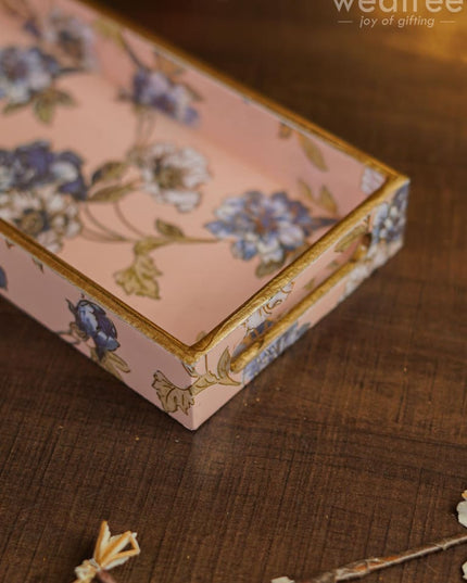 Floral Digital Tray - Wl3916 Wooden Trays