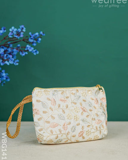 Floral Embroidered Pouch - Wbg1415 Clutches & Purses