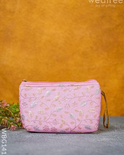 Floral Embroidered Pouch - Wbg1415 Clutches & Purses