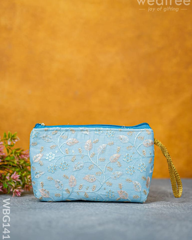 Floral Embroidered Pouch - Wbg1415 Clutches & Purses