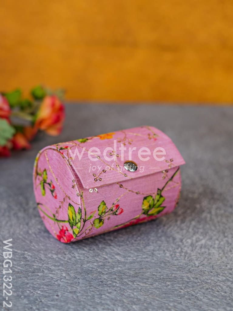 Floral Embroidery Bangle Box - Wbg1322 4 Inch Jewellery Holders