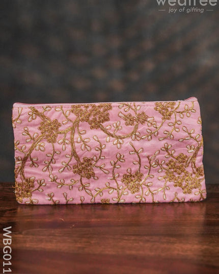 Floral Embroidery Purse With Zipper - Wbg0111 Clutches & Purses