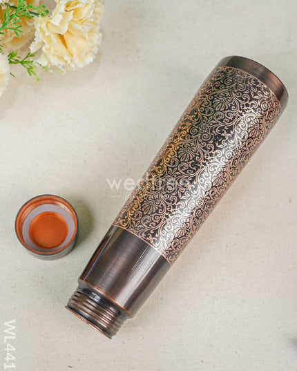 Floral Print Copper Bottle - 1 Ltr Wl4410 Dining Essentials