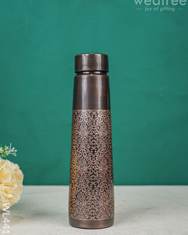 Floral Print Copper Bottle - 1 Ltr Wl4410 Dining Essentials