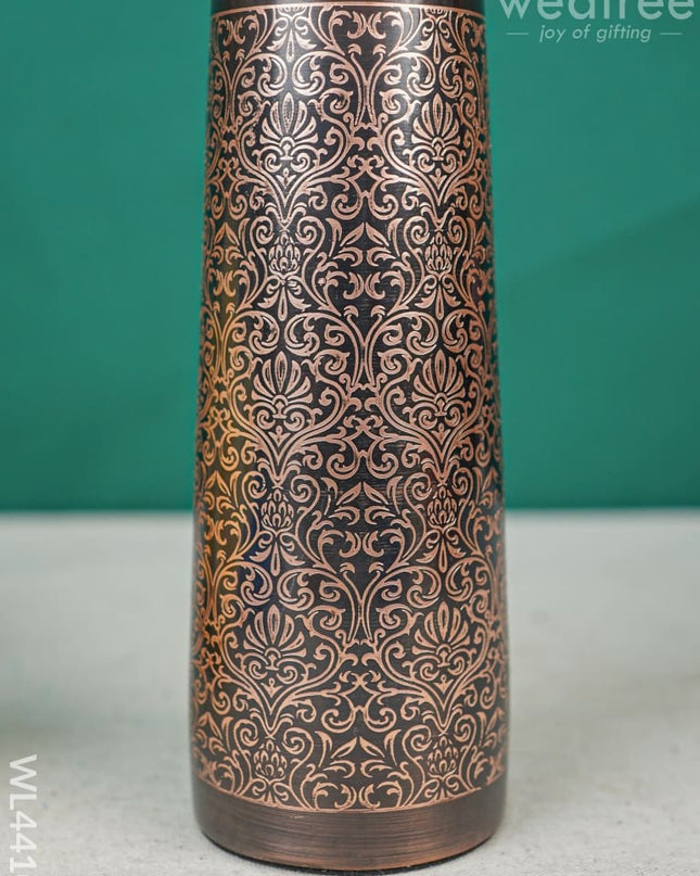Floral Print Copper Bottle - 1 Ltr Wl4410 Dining Essentials