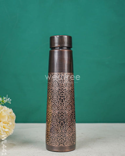Floral Print Copper Bottle - 1 Ltr Wl4410 Dining Essentials