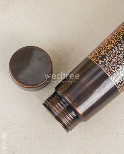 Floral Print Copper Bottle - 1 Ltr Wl4410 Dining Essentials