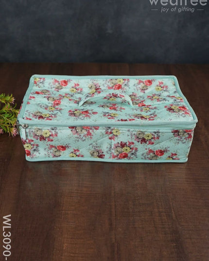 Floral Printed Jewel Organizer (14X8) - Wl3090 Blue Organizers