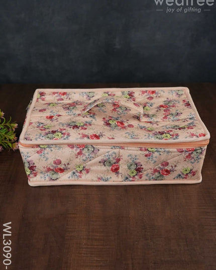 Floral Printed Jewel Organizer (14X8) - Wl3090 Peach Organizers