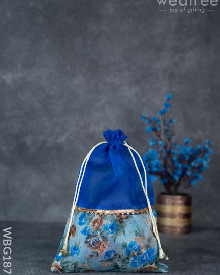 Floral String Bag - 11x7 Inch - WBG1877 - String Bags