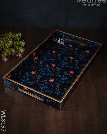 Digital Printed Floral Tray - Wl3197 Big Wooden Trays