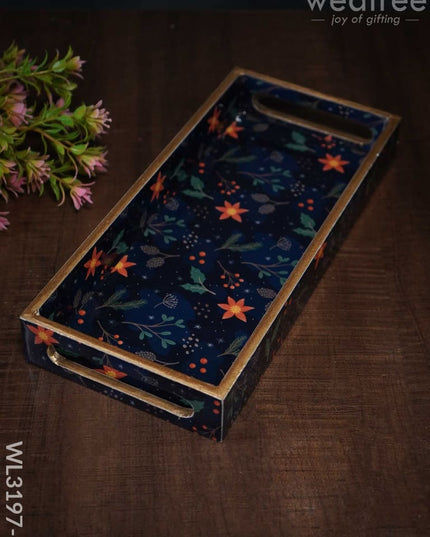 Digital Printed Floral Tray - Wl3197 Small Wooden Trays