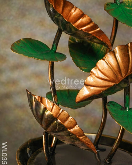 Flower Pot Fountain In Copper Finish - Wl0359 Metal Decor Showpiece