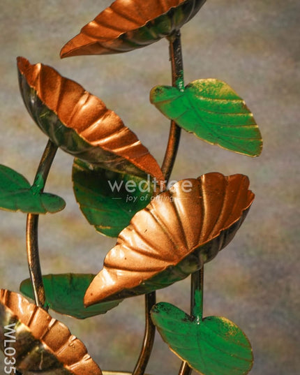 Flower Pot Fountain In Copper Finish - Wl0359 Metal Decor Showpiece