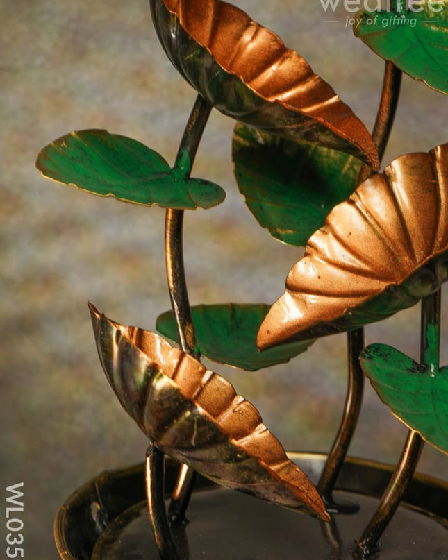 Flower Pot Fountain In Copper Finish - Wl0359 Metal Decor Showpiece