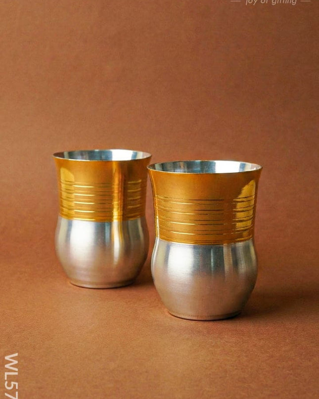 Flower Pot Glass - Set of 2 - 4 inch - WL5710 - EPNS Gifts