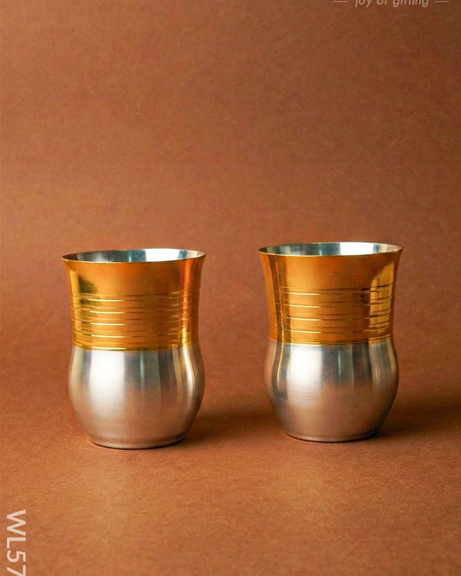 Flower Pot Glass - Set of 2 - 4 inch - WL5710 - EPNS Gifts