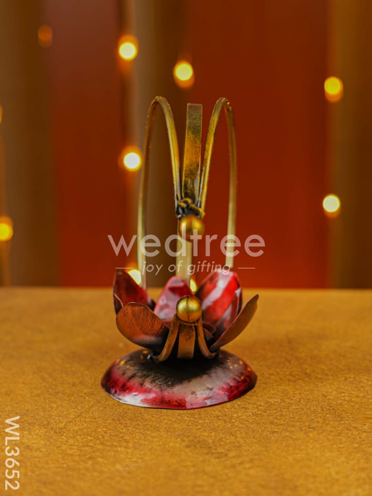 Flower Ring Candle Holder - Wl3652 Metal Decor Utility