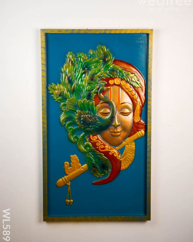 Flute Krishna Face Wall Hanging Frame - 42 inch - WL5899 - Frames