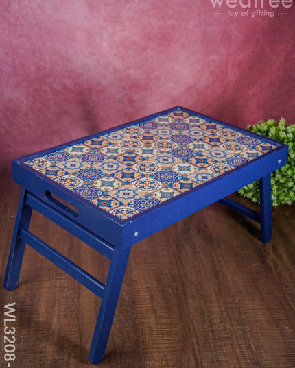 Foldable Table Tray - Wl3208-1 Wooden Utility