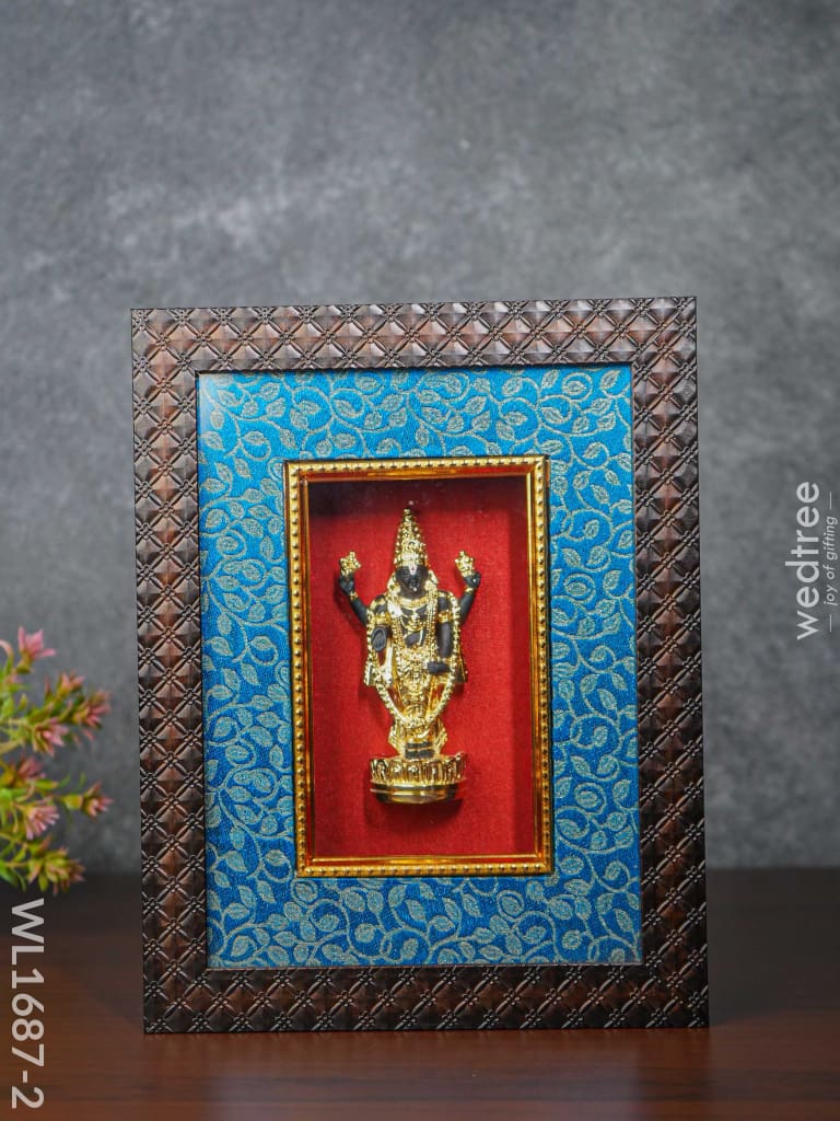 Frame:  German Silver Tirupathi Balaji Finish -(6X4) Inches - Wl1687-1 Gold Frames