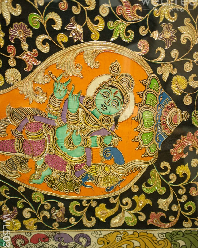 Frame: Krishna Semi Silk Artwork - WL5031 Frames
