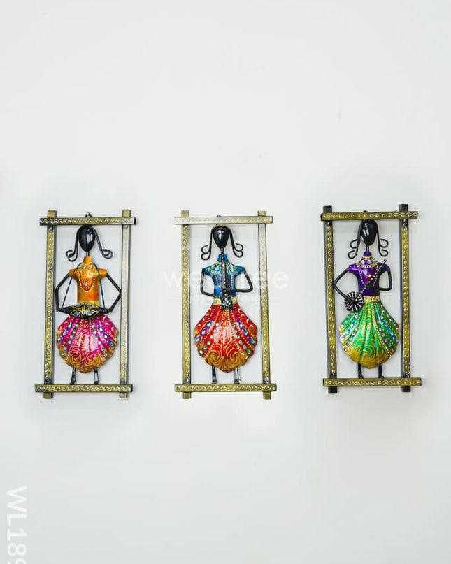 Frame Musical Dolls (Set Of 3) - Wl1890 1 Metal Decor Hanging