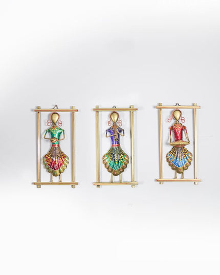 Frame Musical Dolls (Set of 3) - WL1890 Metal Decor Hanging