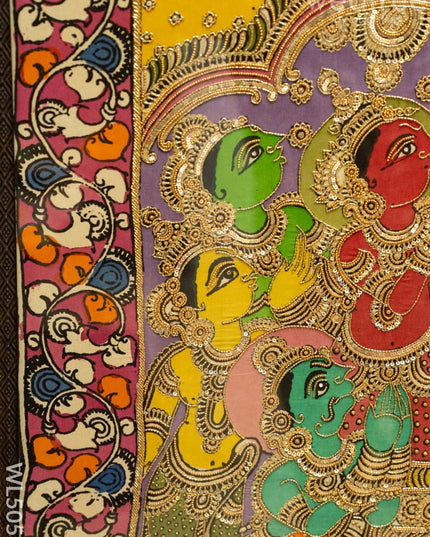 Frame: Pen Kalamkari Semi Silk Artwork - WL5052 Frames