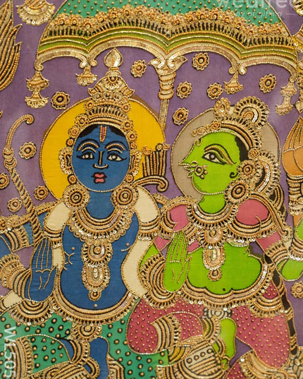 Frame: Pen Kalamkari Semi Silk Artwork - WL5052 Frames