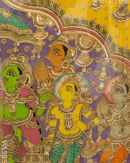 Frame: Pen Kalamkari Semi Silk Artwork - WL5052 Frames
