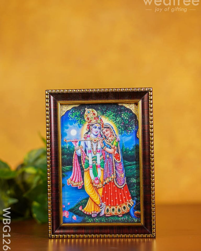 Frame: Radha Krishna - Wbg1268 German Silver Photo