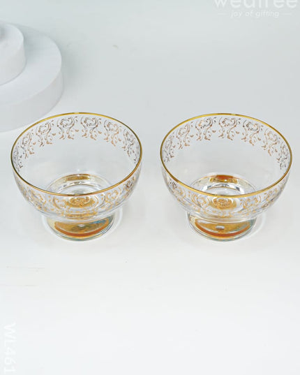 Fruit Bowl With Gold Foil - Wl4617 Plated