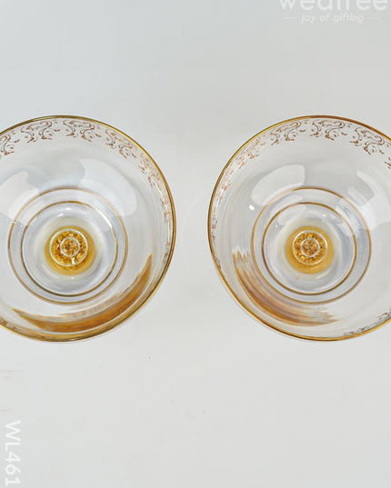 Fruit Bowl With Gold Foil - Wl4617 Plated