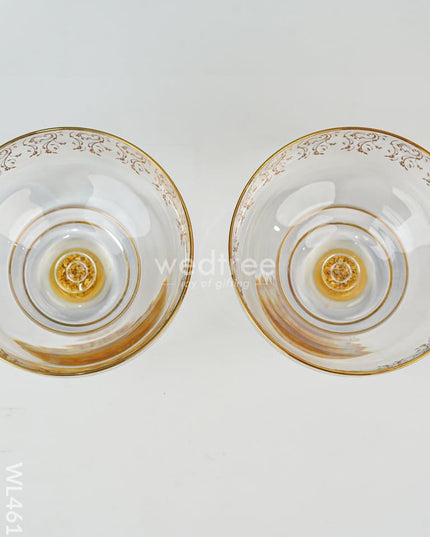 Fruit Bowl With Gold Foil - Wl4617 Plated