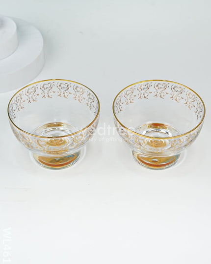 Fruit Bowl With Gold Foil - Wl4617 Plated