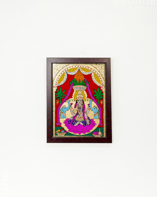 Gaja Lakshmi Glass Reverse Painting Frame - 8 X 6 Inch Wl4559 Frames