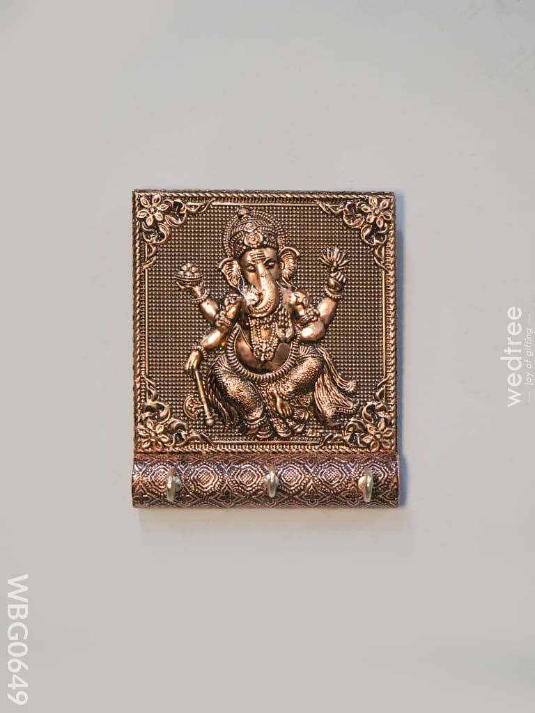 Ganesh Copper Oxidised Keystand (4X5) - Wbg0649 Key Hangers