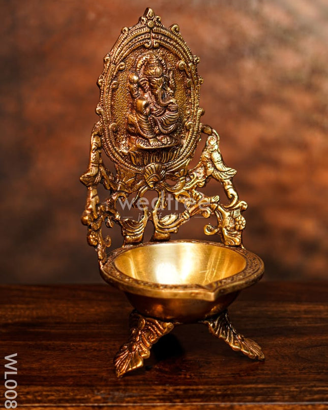 Ganesh Diya (Brown Antique Finish) - Wl0083 Brass
