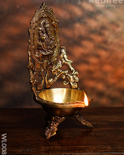 Ganesh Diya (Brown Antique Finish) - Wl0083 Brass