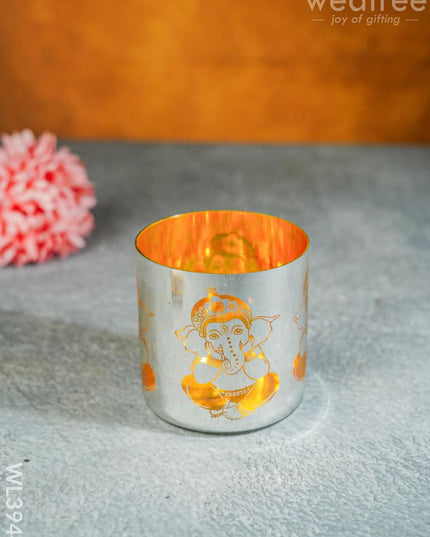 Ganesha Engraved Candle Holder - Wl3944 Candles & Votives